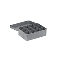 Sivá kovová krabica na čaj LABEL51 (Škatuľky na čaj)