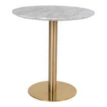 Okrúhly jedálenský stôl s doskou v dekore mramoru ø 70 cm Bolzano – House Nordic (Jedálenské stoly)
