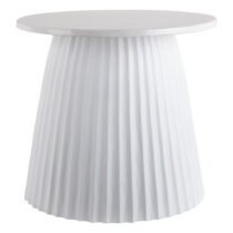 Biely mramorový okrúhly konferenčný stolík ø 45 cm Luscious – Leitmotiv (Konferenčné stolíky)