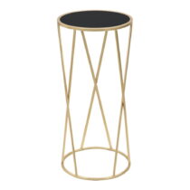 Odkladací stolík v čierno-zlatej farbe Mauro Ferretti Glam Simple, výška 75 cm (Odkladacie stolíky)