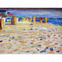 Obraz - reprodukcia 40x30 cm Holland - Beach Chairs, Wassily Kandinsky - Fedkolor (Obrazy)