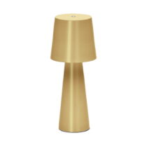 LED stmievateľná stolová lampa v zlatej farbe s kovovým tienidlom (výška 25 cm) Arenys – Kave Home (...