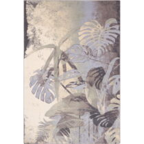 Krémovo-sivý vlnený koberec 200x300 cm Plants – Agnella (Koberce)