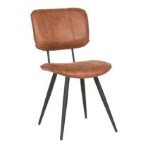 Koňakovohnedé kožené jedálenské stoličky v súprave 2 ks Fos – LABEL51 (Jedálenské stoličky)