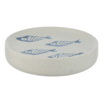 Bielo-modrá keramická nádoba na mydlo Wenko Aquamarin (Mydelničky)
