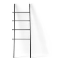 Čierny dekoratívny rebrík z topoľového dreva Leana - Umbra (Rebríky na uteráky)