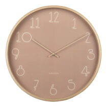 Ružové nástenné hodiny Karlsson Sencillo, ø 40 cm (Hodiny)