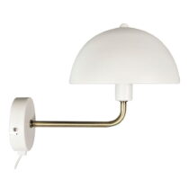 Nástenná lampa v bielo-zlatej farbe Leitmotiv Bonnet, výška 25 cm (Nástenné svietidlá)
