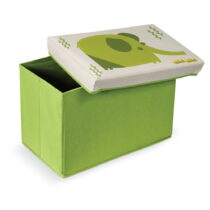 Zelená podnožka s úložným priestorom Domopak Elephant (Detské úložné boxy)