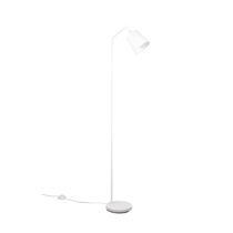 Biela stojacia lampa s textilným tienidlom (výška 148 cm) Buddy – Trio (Stojacie lampy)