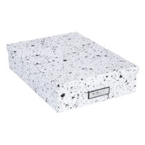 Čierno-biela úložná škatuľa Bigso Box of Sweden Oskar (Organizéry do pracovne)