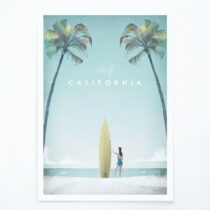 Plagát Travelposter California, 30 x 40 cm (Plagáty)