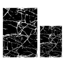Biele/čierne kúpeľňové predložky v súprave 2 ks 60x100 cm Marble – Mila Home (Predložky)