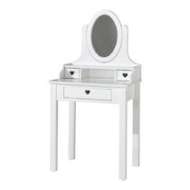 Biely toaletný stolík Vipack Amori, výška 136 cm (Toaletné stolíky)