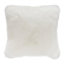Biely vankúš z umelej kožušiny Mint Rugs Soft, 43 × 43 cm (Dekoračné vankúše)