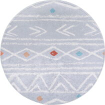 Svetlosivý umývateľný okrúhly koberec ø 80 cm Yuvarlak – Vitaus (Koberce)