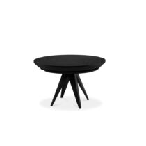 Čierny rozkladací stôl z dubového dreva Windsor & Co Sofas Magnus, ø 120 cm (Jedálenské stoly)