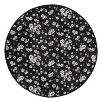 Čierny prateľný okrúhly koberec vhodný pre robotické vysávače ø 100 cm Comfort – Mila Home (Koberce)