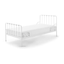 Biela kovová detská posteľ Vipack Alice, 90 × 200 cm (Detské postele)