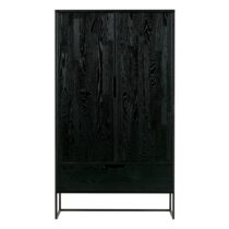 Čierna skrinka z jaseňového dreva 85x149 cm Silas – WOOOD (Skrinky)