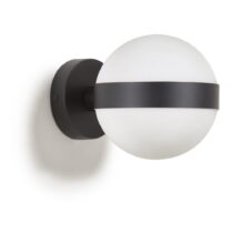 Čierne nástenné svietidlo ø 15 cm Anasol - Kave Home (Nástenné svietidlá)