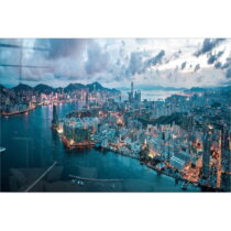 Sklenený obraz 70x50 cm Hongkong - Wallity (Obrazy)