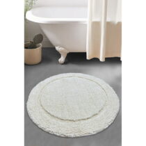 Krémovobiela kúpeľňová predložka Wolle – Foutastic (Predložky)