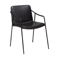 Čierna jedálenská stolička z imitácie kože DAN-FORM Denmark Boto (Jedálenské stoličky)
