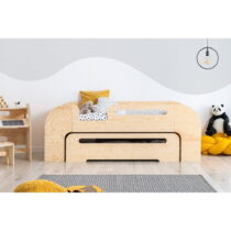 Detská posteľ s výsuvným lôžkom v prírodnej farbe 70x160 cm AIKO – Adeko (Detské postele)