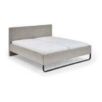 Sivohnedá čalúnená dvojlôžková posteľ 180x200 cm Swing – Meise Möbel (Dvojlôžkové manželské postele)