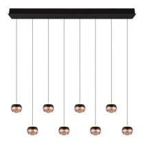 LED závesné svietidlo s kovovým tienidlom v čierno-medenej farbe Orbit - Trio Select (Lustre)