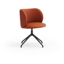 Oranžové otočné jedálenské stoličky v súprave 2 ks Mogi – Teulat (Jedálenské stoličky)