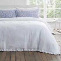 Biely pléd na dvojlôžko 220x230 cm Soft Washed Frill – Bianca (Prikrývky na posteľ)