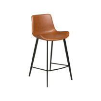 Svetlohnedá barová stolička z imitácie kože DAN-FORM Denmark Hype (Barové stoličky)