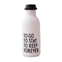 Biela fľaša na vodu Design Letters Forever, 500 ml (Fľaše)