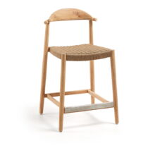 Barová stolička z eukalyptového dreva Kave Home Glynis (Záhradná barová stolička)