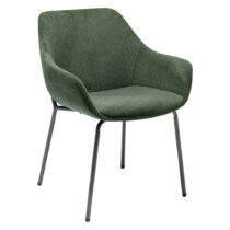 Set 2 zelených zamatových stoličiek s opierkami Kare Design Avignon (Jedálenské stoličky)