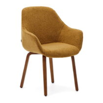 Jedálenská stolička v horčicovej farbe v súprave 4 ks Aleli – Kave Home (Jedálenské stoličky)