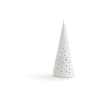 Biely vianočný svietnik z kostného porcelánu Kähler Design Nobili, výška 25,5 cm (Svietniky)