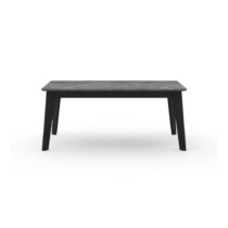 Čierny rozkladací jedálenský stôl s doskou v dekore betónu 100x180 cm Shadow – TemaHome (Jedálenské ...