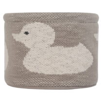 Béžový bavlnený organizér Kindsgut Duck, ø 16 cm (Detské úložné boxy)