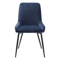 Modrá zamatová jedálenská stolička Milton – Unique Furniture (Jedálenské stoličky)