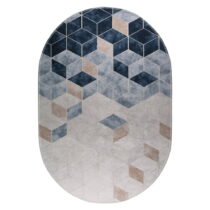Biely/modrý umývateľný koberec 60x100 cm – Vitaus (Koberce)