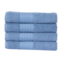 Modré bavlnené uteráky v súprave 4 ks 50x100 cm – Good Morning (Uteráky)