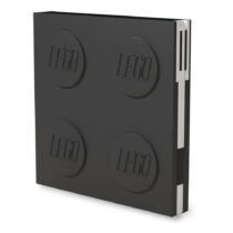 Čierny štvorcový zápisník s gélovým perom LEGO®, 15,9 x 15,9 cm (Zápisníky)