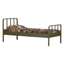 Zelená kovová posteľ WOOOD Mees (Jednolôžkové postele)