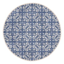 Modrý prateľný okrúhly koberec vhodný pre robotické vysávače ø 100 cm Comfort – Mila Home (Koberce)