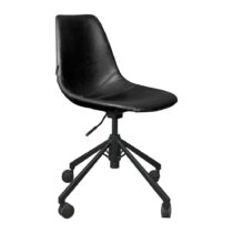 Čierna kancelárska stolička na kolieskach Dutchbone Franky (Kancelárske stoličky)