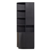 Čierna modulárna knižnica z borovicového dreva 78x210 cm Finca – WOOOD (Knižnice)