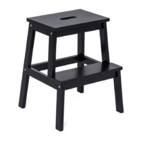 Čierna stolička z kaučukového dreva Corg - Bonami Selection (Šamlíky a stoličky)